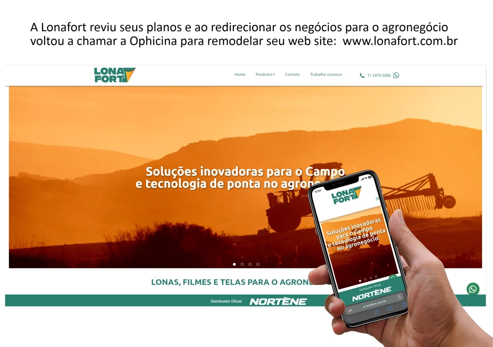 A Ophicina criou o site para Lonafort