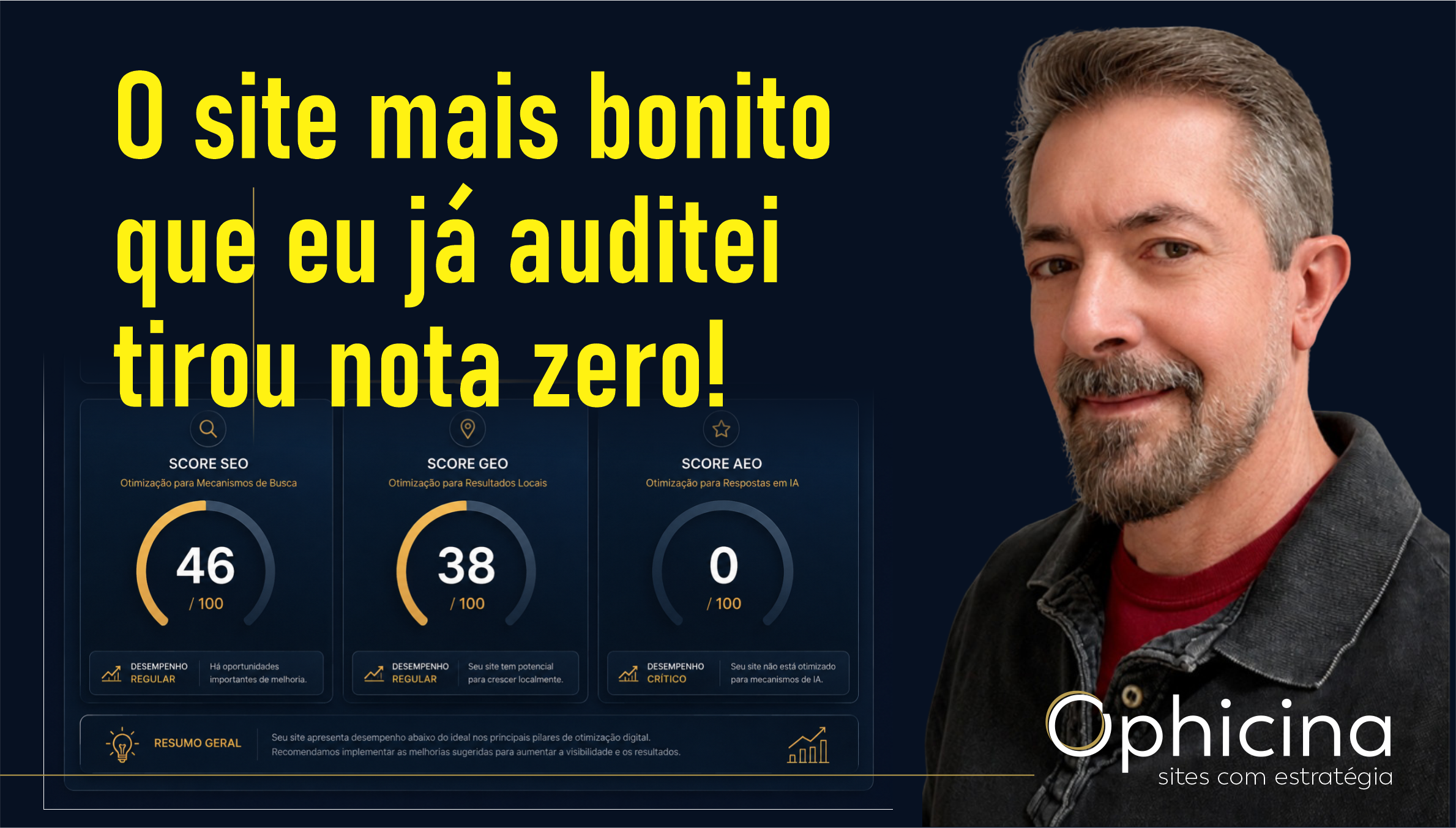O site mais bonito que eu já auditei tirou nota zero!
