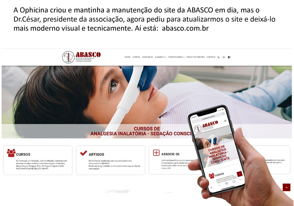 A Ophiciina desenvolveu o site institucional para ABASCO